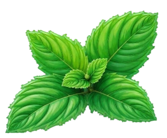 Decorative image of garnish, Mint leaves