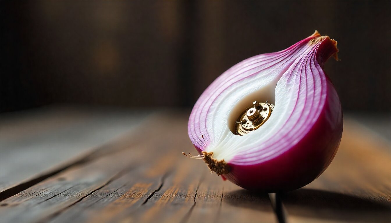 A widget inside of an onion
